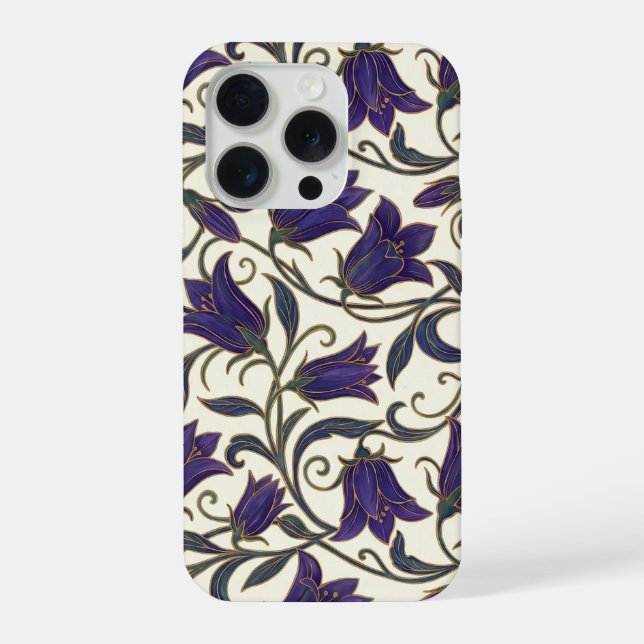 Funda Para iPhone Campanilla de Flor Silvestre Patrón (Reverso )