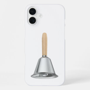Funda Para iPhone 16 Plus Campanilla de plata con asa de madera