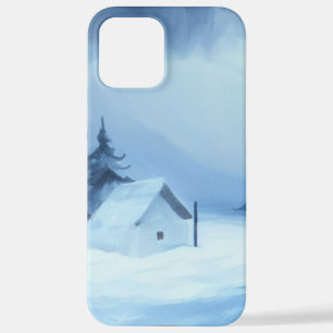 Funda Para iPhone 12 Pro Max Camping de invierno en un bosque nevado
