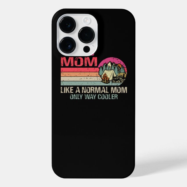 Funda Para iPhone Camping Mom Como Una Madre Normal Sólo Muy Fría (Reverso)