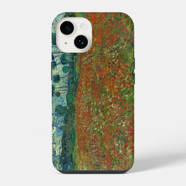 Funda Para iPhone Campo de amapolas - Vincent van Gogh (Reverso )