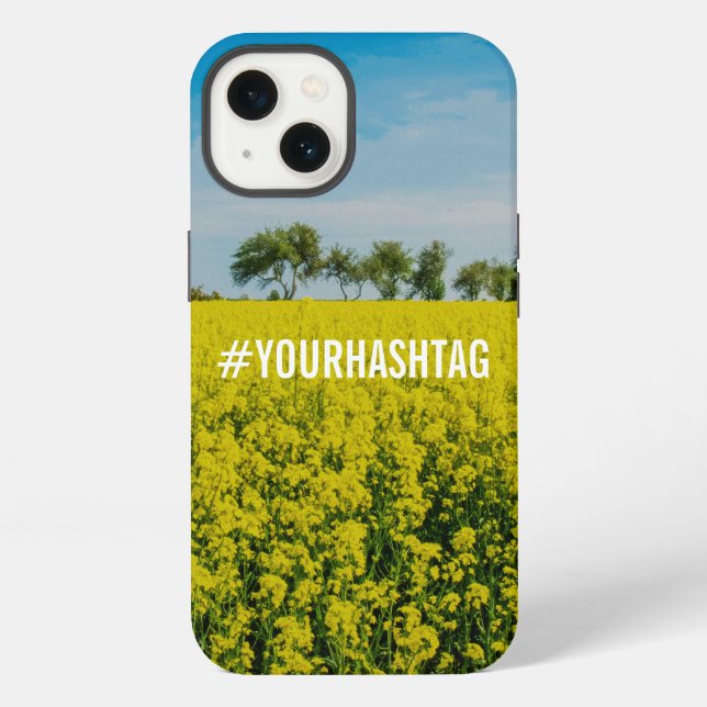 Funda Para iPhone Campo de flores amarillas (Reverso )