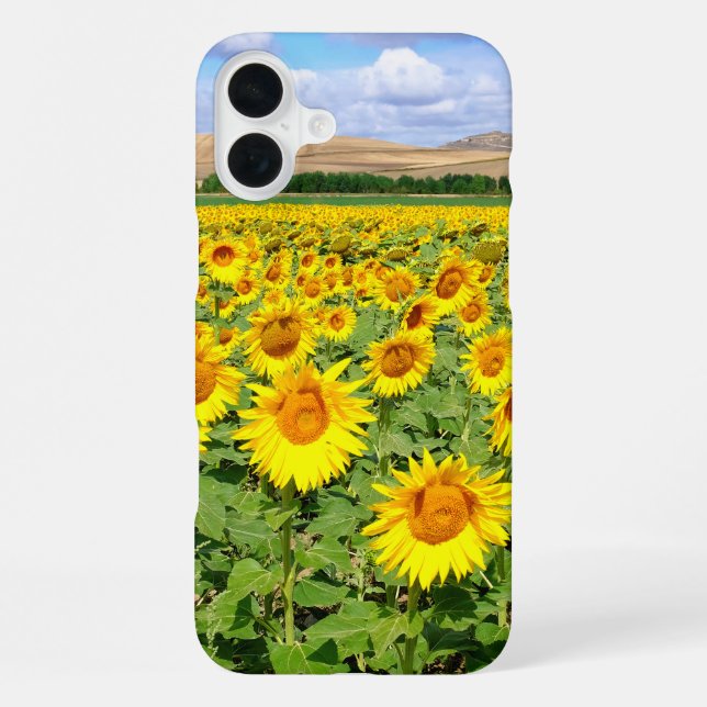 Funda Para iPhone Campo de girasol (Reverso )