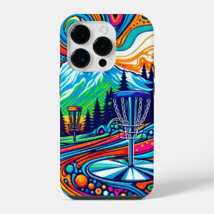 Funda Para iPhone 14 Pro Campo de Golf con Discos Psicodélico