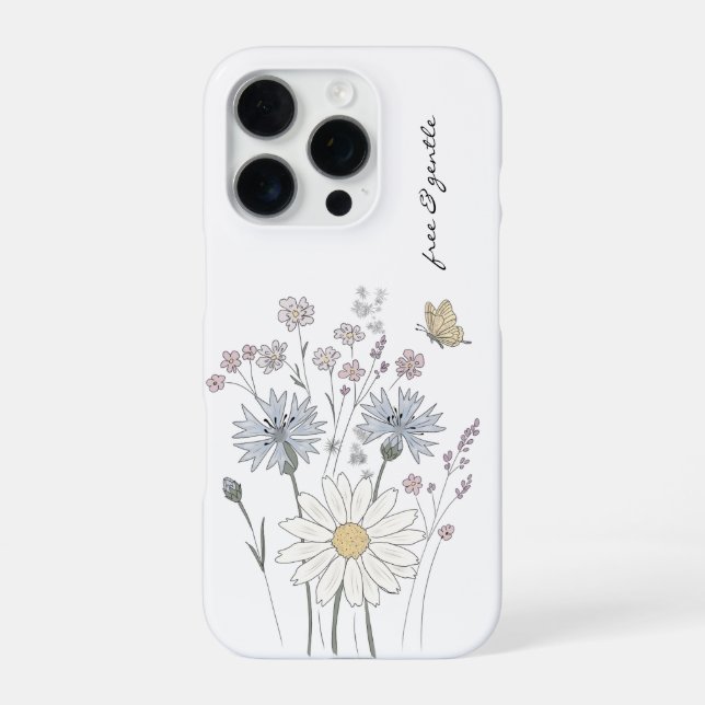 Funda Para iPhone Campo vibrante de flores silvestres  (Reverso)