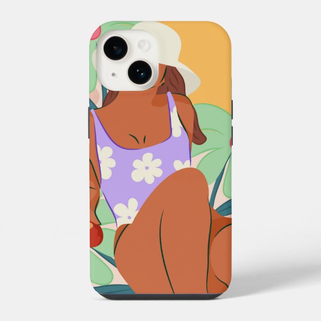 Funda Para iPhone Campos de flores y sol (Reverso )