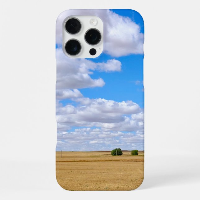 Funda Para iPhone Campos de trigo cosechados (Reverso )