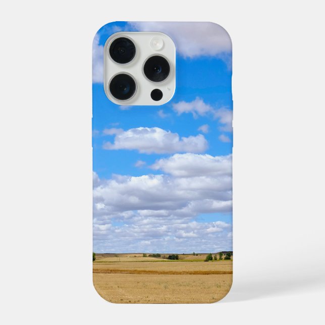 Funda Para iPhone Campos de trigo cosechados (Reverso )