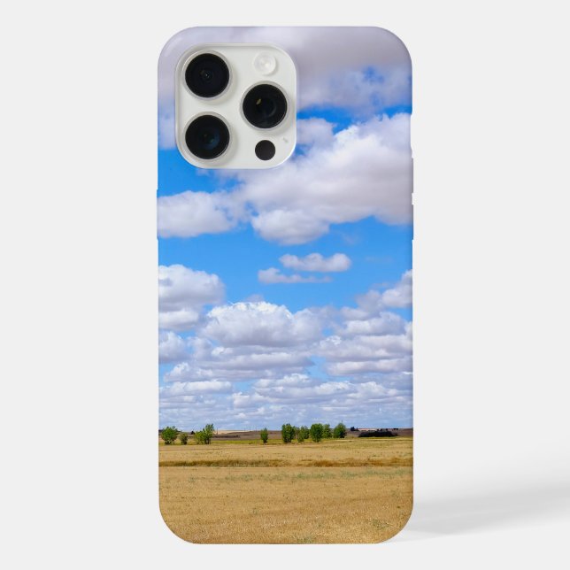 Funda Para iPhone Campos de trigo cosechados (Reverso )