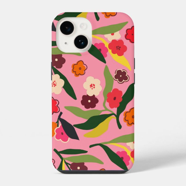 Funda Para iPhone Campos florales retro (Reverso )