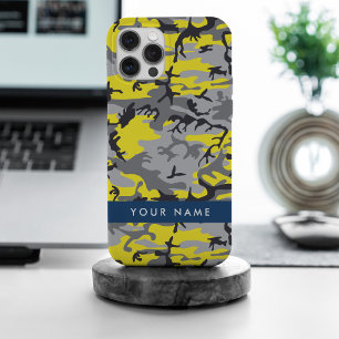 Camuflaje amarillo y gris Tu nombre personaliza