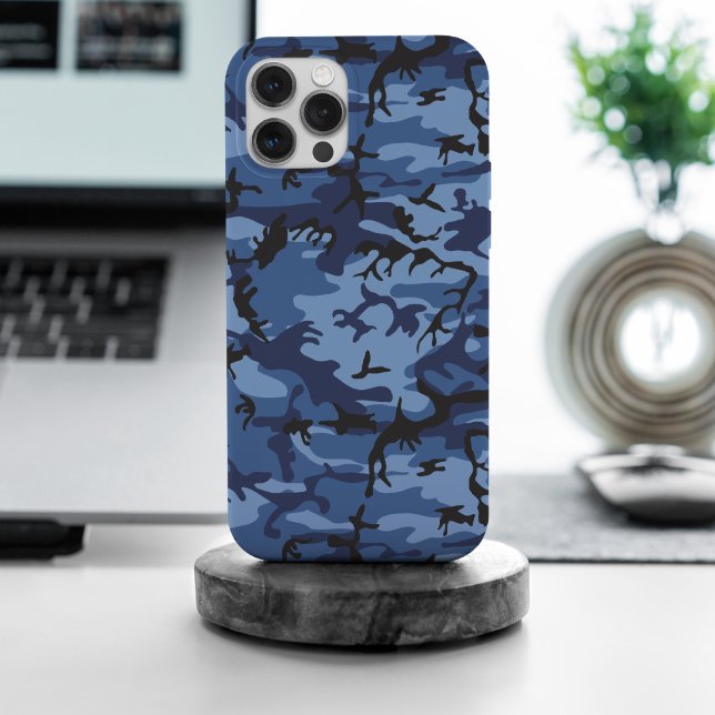 Funda Para iPhone Camuflaje azul de la marina, ejército, ejército (Subido por el creador)