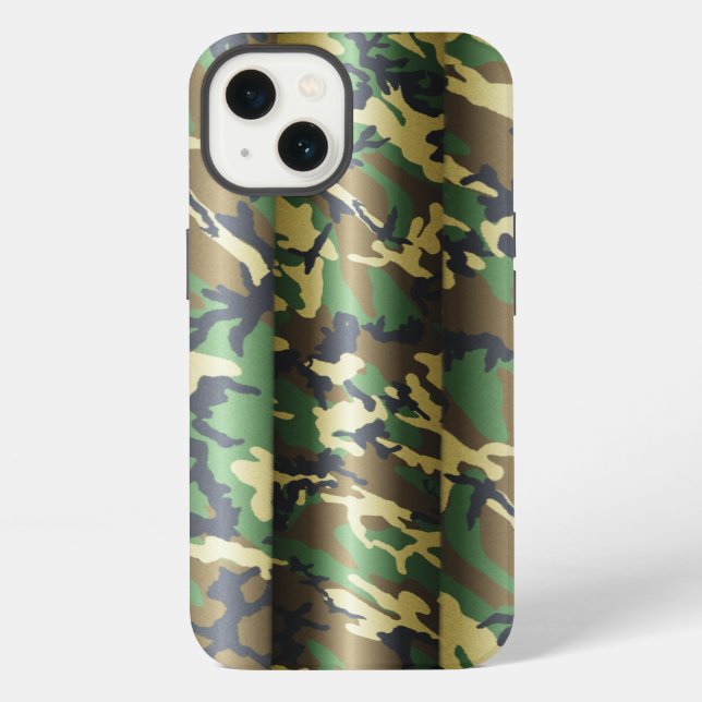 Funda Para iPhone Camuflaje Boscoso 3D (Reverso )