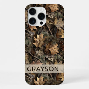 Funda Para iPhone 16 Pro Max Camuflaje de Hojas de Otoño Personalizado