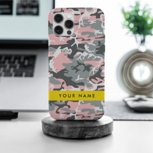Camuflaje rosa y gris Personaliza tu nombre