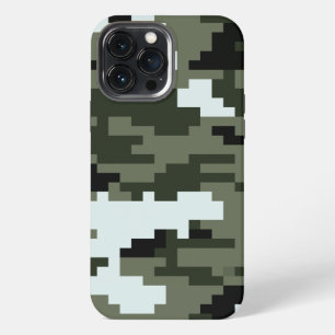 Funda Para iPhone 13 Pro Max Camuflaje urbano digital de píxel de 8 bits / Camo