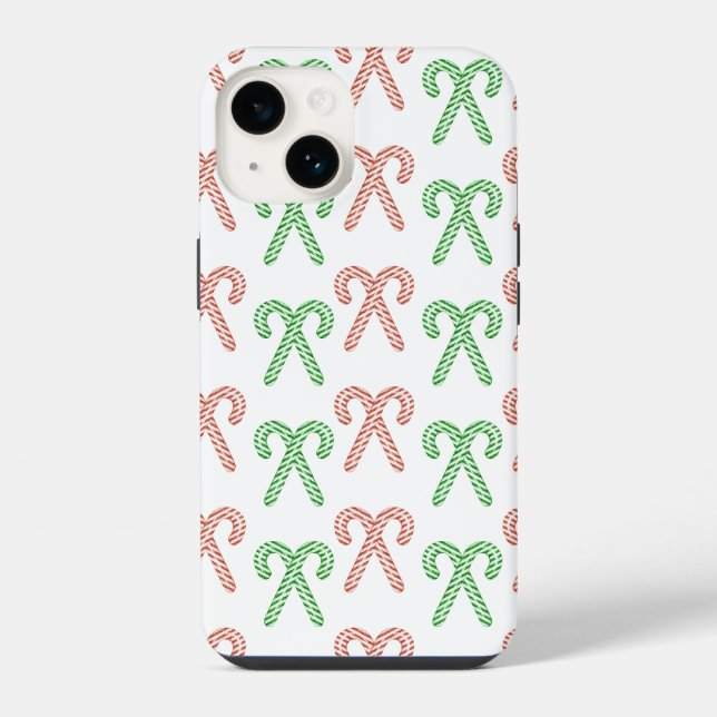 Funda Para iPhone Caña de caramelo/menta (Reverso )