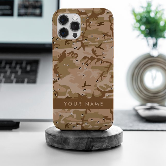 Funda Para iPhone Canales de camuflaje del desierto, tu nombre, pers (Subido por el creador)