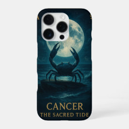 Funda Para iPhone 16 Pro Cancer Zodiac Art – Moonlit Crab and Ocean
