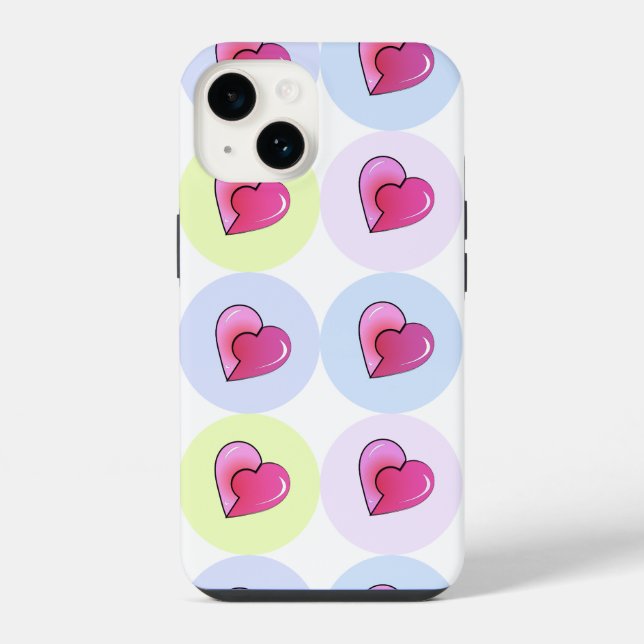 Funda Para iPhone Candy Hearts (Reverso )
