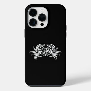 Funda Para iPhone 14 Pro Max Cangrejo Tribal Blanco y Negro