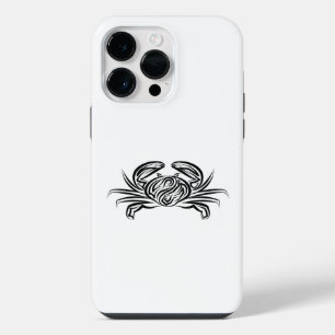 Funda Para iPhone 14 Pro Max Cangrejo Tribal Blanco y Negro