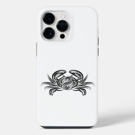 Funda Para iPhone 14 Pro Max Cangrejo tribal blanco y negro