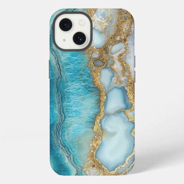 Funda Para iPhone canica azul (Reverso )