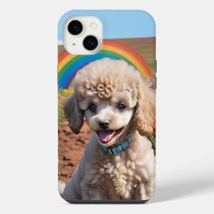 Funda Para iPhone 14 Plus Caniche lindo Flor colorida y arcoíris