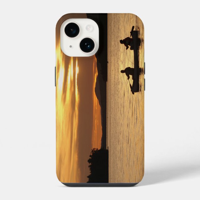 Funda Para iPhone Canoa al Atardecer (Reverso )