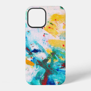 Funda Para iPhone 12 Canva artística verde. Ilustracion Guay morado. O