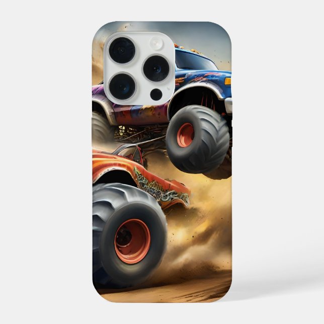 Funda Para iPhone Caos sobre Ruedas: Derby de Destrucción de Camione (Reverso )