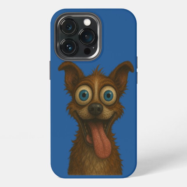 Funda Para iPhone capa para celular cachorro maluco (Reverso )