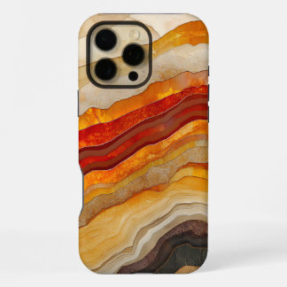 Funda Para iPhone 16 Pro Max Capas Fluyentes de Tonos Terrestres Abstractos