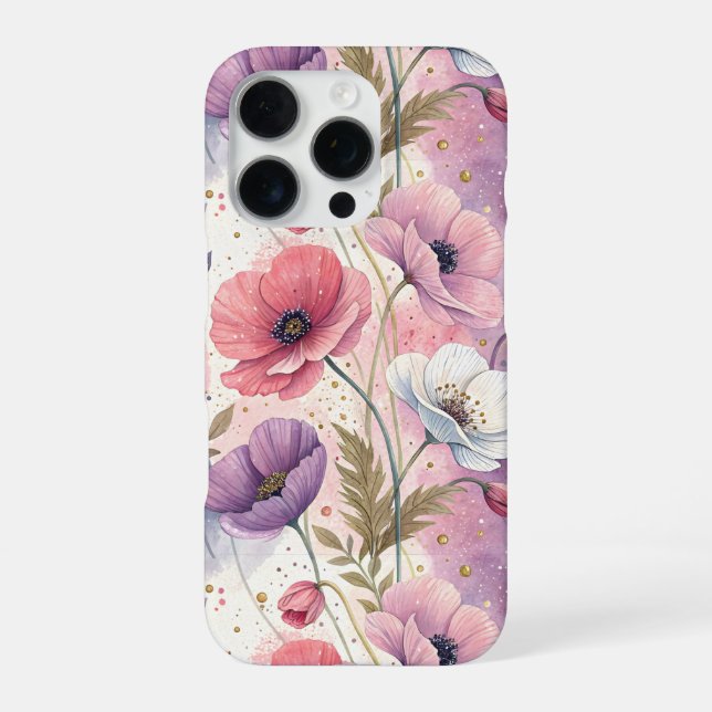 Funda Para iPhone Capricious Aesthetic Poppies (Reverso)