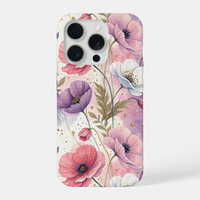 Funda Para iPhone Capricious Aesthetic Poppies (Reverso )