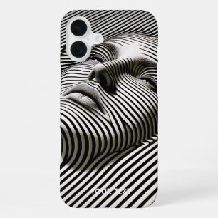 Funda Para iPhone 16 Plus Cara Blanca Negra Fantasía Lindo