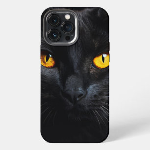 Funda Para iPhone 13 Pro Max Cara de Gato Negro