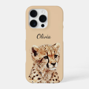 Funda Para iPhone 16 Pro Cara de Guepardo Personalizado