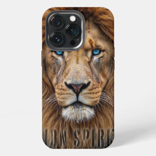 Funda Para iPhone 13 Pro Cara de León Majestuoso con Ojos Azules   Anima Fa
