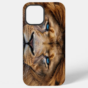 Funda Para iPhone 12 Pro Max Cara de León Majestuoso con Ojos Azules   Anima Fa