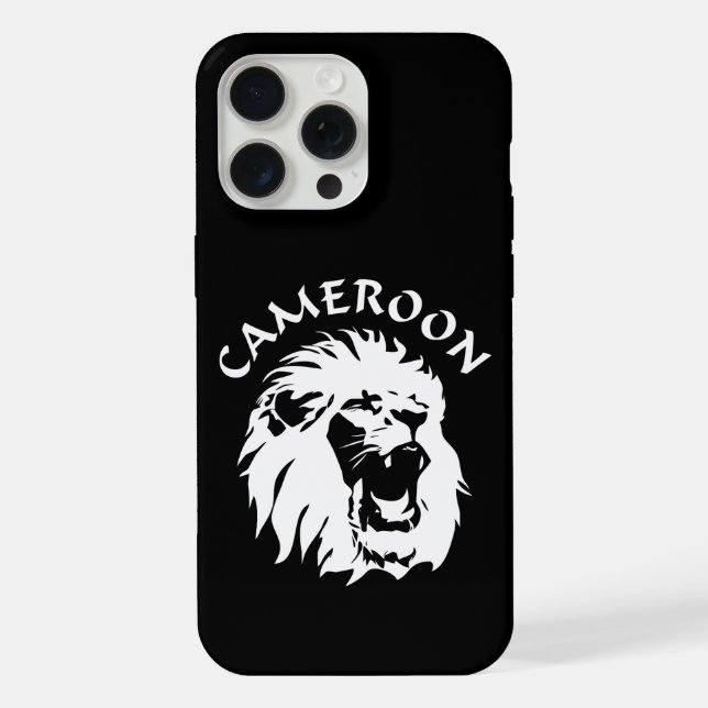 Funda Para iPhone Cara de León Rugiente - Camerún (Reverso )