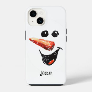 Funda Para iPhone 14 Cara de muñeco de nieve riendo personalizada