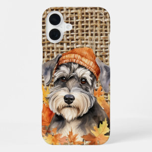 FUNDA PARA iPhone 16 PLUS CARA DE PERRO SCHNAUZER ADORABLE DE ACRÉLARE DE OT