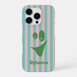 Funda Para iPhone 16 Pro Cara divertida y rara con rayas