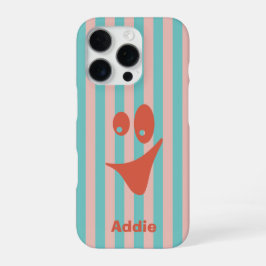 Funda Para iPhone 16 Pro Cara divertida y rara con rayas