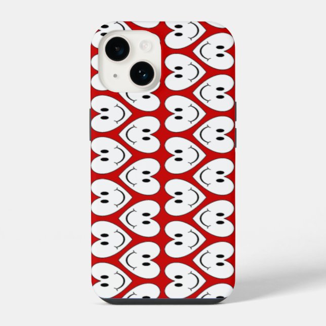 Funda Para iPhone Cara Feliz Corazón (Reverso )