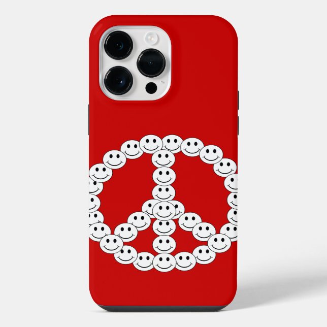 Funda Para iPhone Cara Feliz Paz (Reverso )
