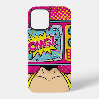 Funda Para iPhone 12 Cara femenina. Sexy joven sorprendida mujer con r