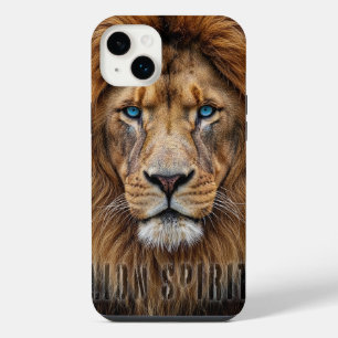 Funda Para iPhone 14 Plus Cara Majestuosa de León con Ojos Azules   Anima Vi
